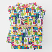 Kleine Kneipen und Freunde | Farbenfrohe Weihnacht Geschenkpapier Set (Beispiel)