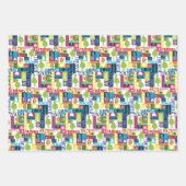 Kleine Kneipen und Freunde | Farbenfrohe Weihnacht Geschenkpapier Set (Vorderseite)