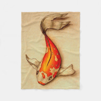 Kleine Koi Fisch-Fleece-Decke Fleecedecke