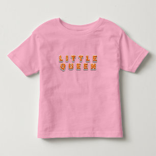 Kleine Königinnen-Buchstaben aus Pepperoni-Pizza Kleinkind T-shirt