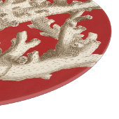 Kleine Koralle im Rot Schneidebrett (Ecke)