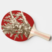 Kleine Koralle im Rot Tischtennis Schläger (Seitenansicht)