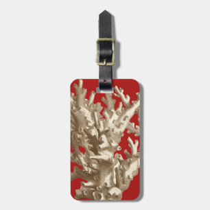 Kleine Koralle in Rot Gepäckanhänger