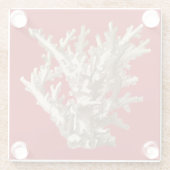 Kleine Koralle in Rot Glasuntersetzer (Rückseite)