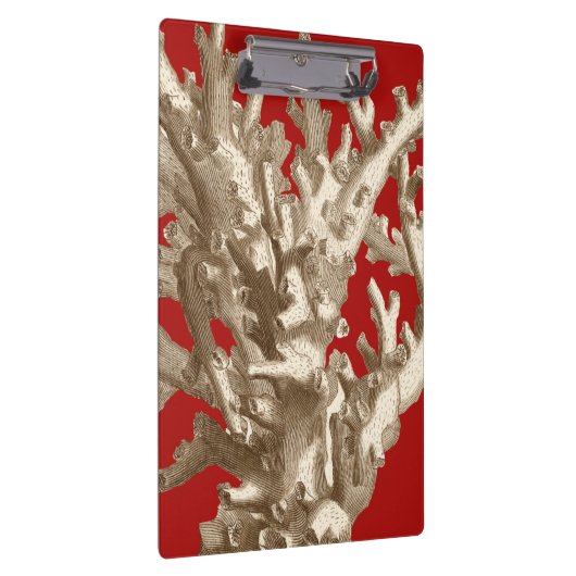 Kleine Koralle in Rot Klemmbrett (Rechts)