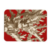 Kleine Koralle in Rot Magnet (Horizontal)