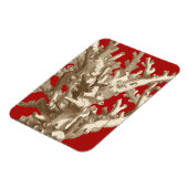 Kleine Koralle in Rot Magnet (Linke Seite)