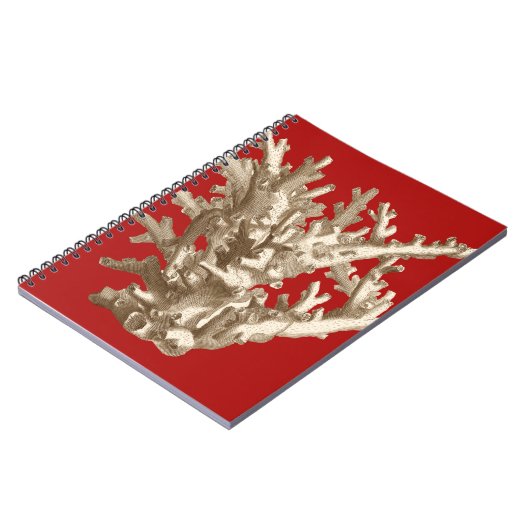 Kleine Koralle in Rot Notizblock (Linke Seite)