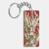 Kleine Koralle in Rot Schlüsselanhänger (Vorderseite links)