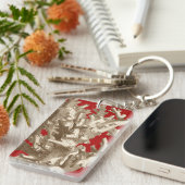 Kleine Koralle in Rot Schlüsselanhänger (Vorderseite rechts)