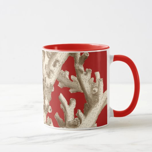 Kleine Koralle in Rot Tasse (Rechts)