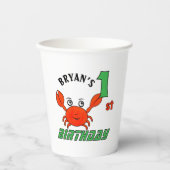 Kleine Krabbe Pappbecher (Vorderseite)