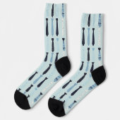 Kleine Krawatte Niedliches Muster Socken (Linkes Detail)