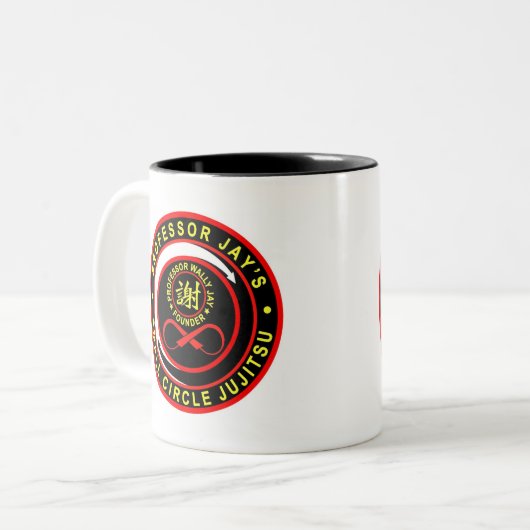 Kleine Kreisjujitsu-Kaffee-Tasse Zweifarbige Tasse (Vorderseite Links)