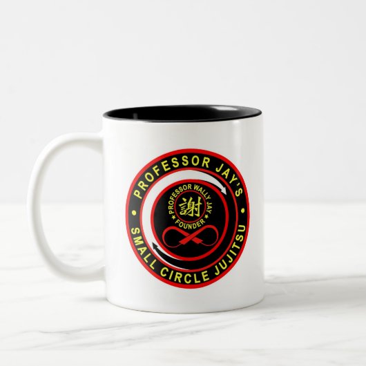 Kleine Kreisjujitsu-Kaffee-Tasse Zweifarbige Tasse (Links)