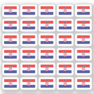 Kleine kroatische Flagge 30 Stück Aufkleber