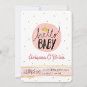 Kleine Kronenklumpen, königliche Babydusche Einladung (Vorderseite)