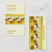 Kleine Kuchen auf Visitenkarte (Vorne/Hinten)