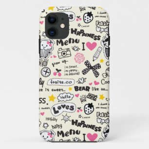 Kleine Kuchen, Bögen, Herzen, girly Mädchenmuste Case-Mate iPhone Hülle