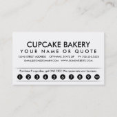 kleine Kuchen. LoyalitätsLochkarte Treuekarte (Rückseite)