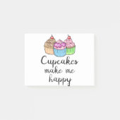 kleine Kuchen machen mich glücklich Post-it Klebezettel (Vorderseite)