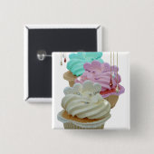Kleine Kuchen mit Bling! Button (Vorne & Hinten)