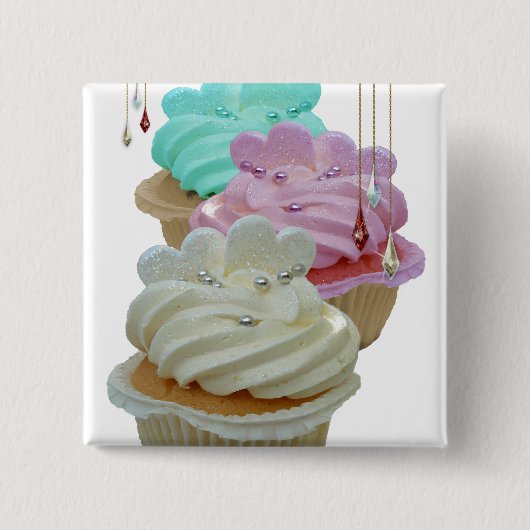 Kleine Kuchen mit Bling! Button (Vorderseite)