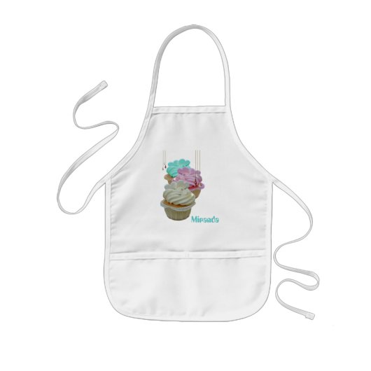 Kleine Kuchen mit Bling! Kinderschürze (Vorne)