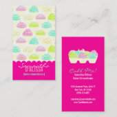 Kleine Kuchen N besprüht kundenspezifische Visitenkarte (Vorne/Hinten)