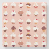 Kleine Kuchen Steinuntersetzer (Vorderseite)