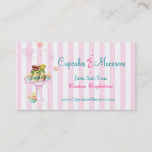 Kleine Kuchen und Macarons Visitenkarte
