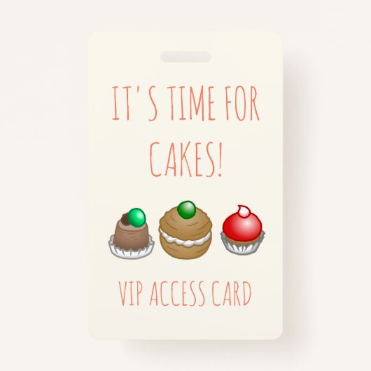 Kleine Kuchen zum Geburtstag Ausweis (Vorderseite)