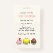 Kleine Kuchen zum Geburtstag Ausweis (Rückseite)