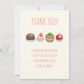 Kleine Kuchen zum Geburtstag Dankeskarte (Vorderseite)