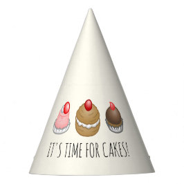 Kleine Kuchen zum Geburtstag Partyhütchen