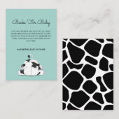 Kleine Kuh-Babydusche mit einer Reservierungskarte Begleitkarte (Vorne/Hinten)