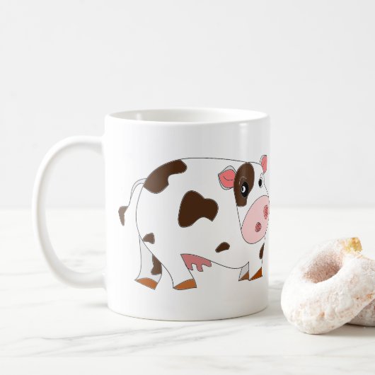 Kleine Kuh-Tasse Kaffeetasse (Mit Donut)