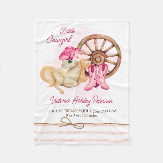 Kleine Kuhpferde Geburtsstatuen Babydecke Fleecedecke (Vorderseite)