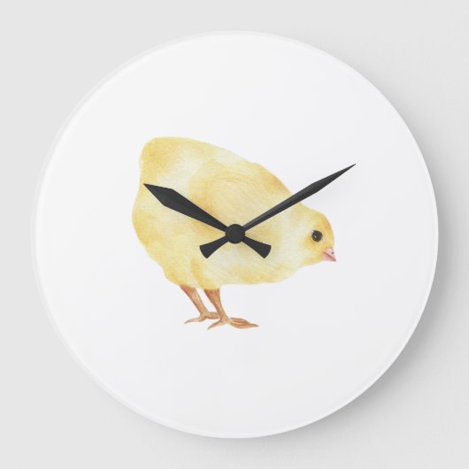 Kleine Küken. Große Wanduhr (Vorderseite)