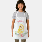 Kleine Küken mit Blume Kinder Personalisiert Schürze (Insitu)