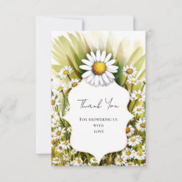 Kleine, kundenspezifische Daisy Baby Dusche Dankeskarte