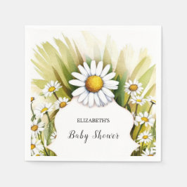 Kleine, kundenspezifische Daisy Baby Dusche Serviette