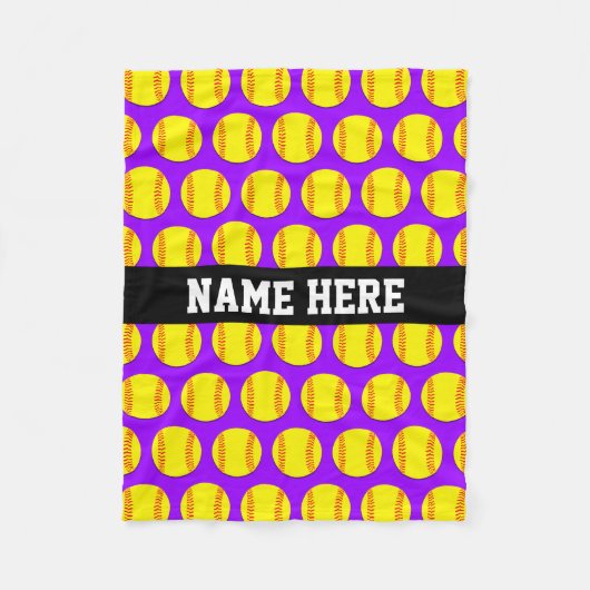 Kleine kundenspezifische Fleecesoftball-Decke - Fleecedecke (Vorderseite)