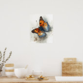 Kleine Kupfer Schmetterling Art Print Poster (Küche)