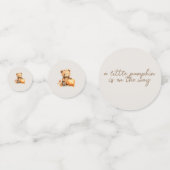 Kleine Kürbis-Baby-Duschdekorationen Konfetti (Rückseiten)