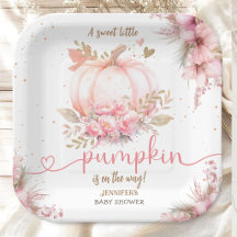 Kleine Kürbis-Baby-Party Mädchen Rosa Boho Rustika