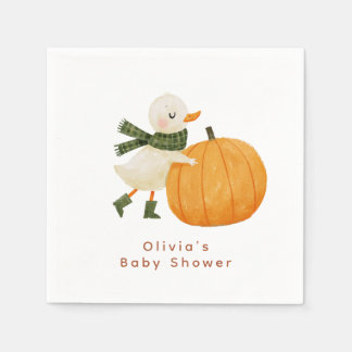Kleine Kürbis-Baby-Party Papier Serviette