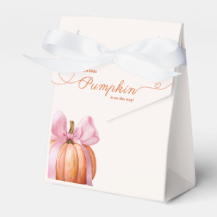 Kleine Kürbis-Baby-Party – Rosa Schleife Herbst Geschenkschachtel