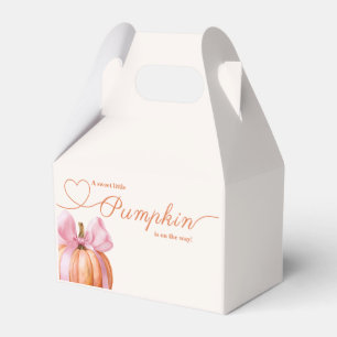 Kleine Kürbis-Baby-Party – Rosa Schleife Herbst Geschenkschachtel