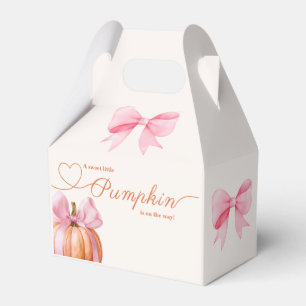 Kleine Kürbis-Baby-Party – Rosa Schleife Herbst Geschenkschachtel